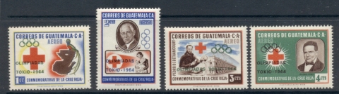 Guatemala-1964-red-Cross-Opt-Olimpiadas-Tokyo-MUH