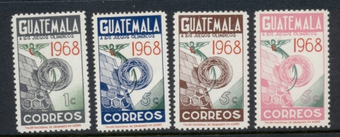 Guatemala-1971-Summer-Olympics-Mexico-City-New-colours-MUH