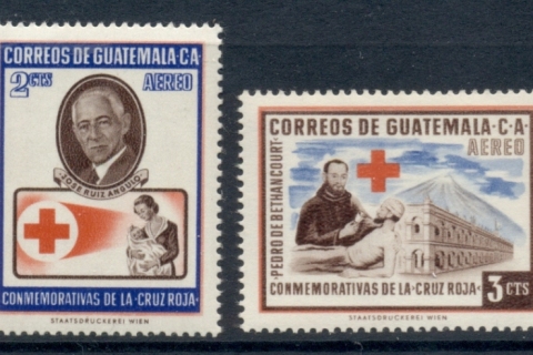 Guatemala-1958-red-Cross-MUH
