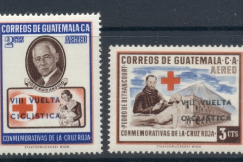 Guatemala-1964-red-Cross-Opt-Ciclistica-MUH