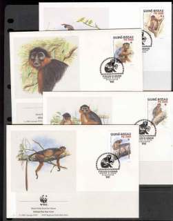 Guinea Bissau 1992 WWF Western Red Colobus Monkey