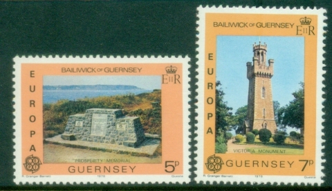 Guernsey-1978-EUROPA-Stamps-Monuments-MUH