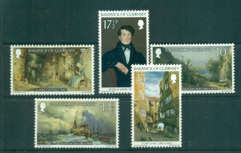 Guernsey-1980-Xmas-Paintings-MLH-lot54035