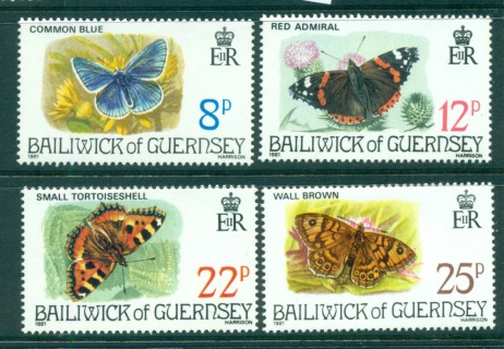 Guernsey-1981-Butterflies-MLH-lot54036