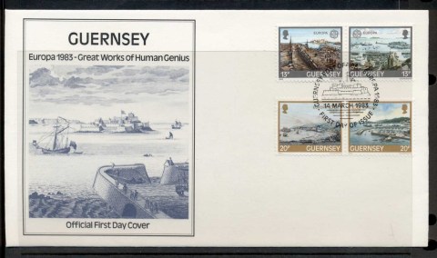 Guernsey-1983-Europa-Human-Genius-FDC