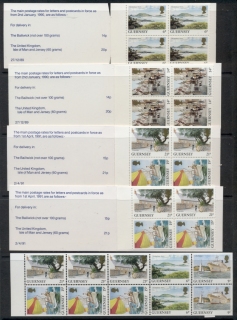 Guernsey-1984-91-Views-Booklets-Panes-MUH