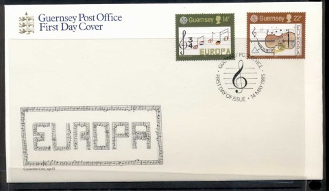 Guernsey-1985-Europa-Music-Year-FDC