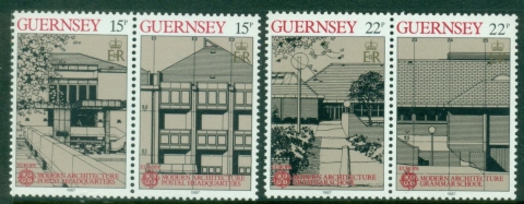 Guernsey-1987-EUROPA-Stamps-Modern-Architecture-MUH