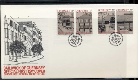 Guernsey-1987-Europa-Architecture-FDC