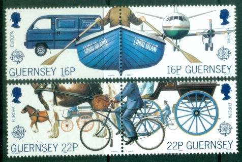 Guernsey-1988-EUROPA-Stamps-Transportation-and-Communications-MUH
