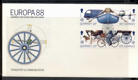 Guernsey-1988-Europa-Transport-Communication-FDC