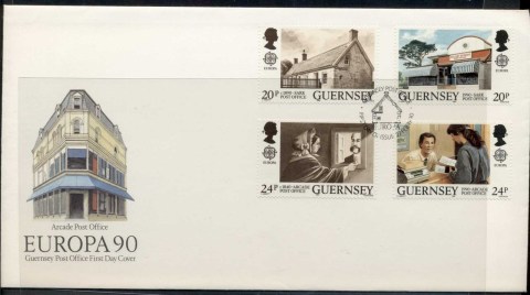 Guernsey-1990-Europa-Post-Offices-FDC