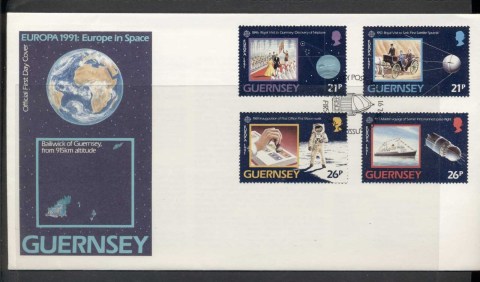 Guernsey-1991-Europa-Man-in-Space-FDC