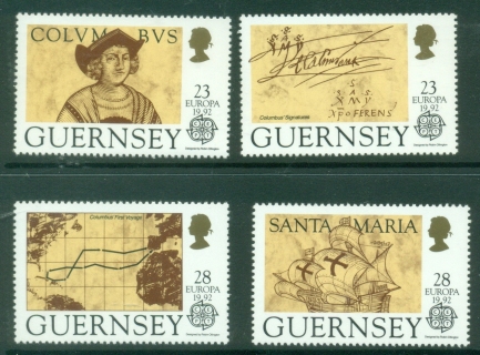 Guernsey-1992-EUROPA-Stamps-The-500th-Anniversary-of-the-Discovery-of-America-1492-1992-MUH