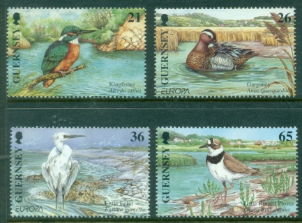 Guernsey-2001-EUROPA-Stamps-Water-Treasure-of-Nature-Birds-MUH Guernsey-2001-EUROPA-Stamps-Water-Treasure-of-Nature-Birds-MUH