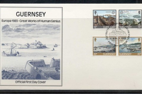Guernsey-1983-Europa-Human-Genius-FDC