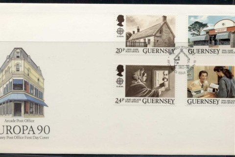Guernsey-1990-Europa-Post-Offices-FDC