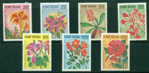 Guinea-Bissau-1983-Local-Flowers-MUH-Lot16836