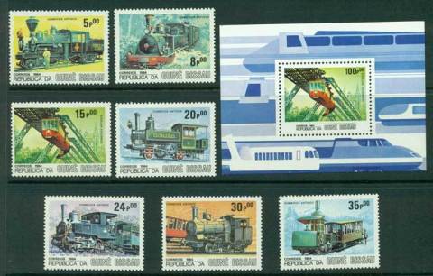 Guinea-Bissau-1984-Trains-MS-MUH-Lot16857