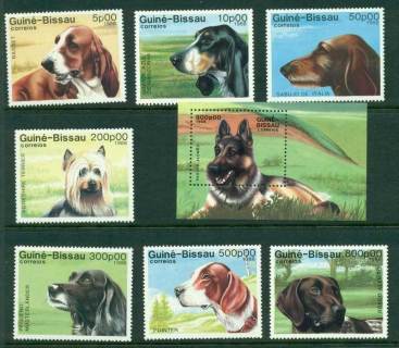 Guinea-Bissau-1988-Dogs-MS-MUH-Lot16828