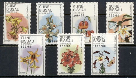 Guinea-Bissau-1989-Flowers-MUH