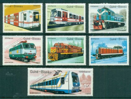 Guinea-Bissau-1989-Trains-MS-MUH