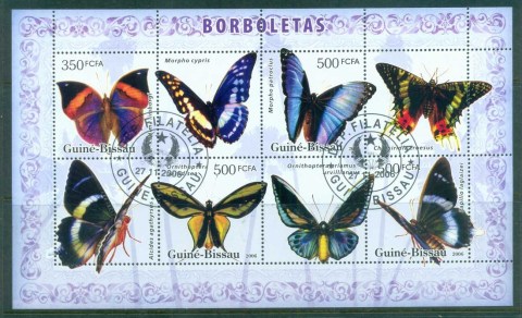 Guinea-Bissau-2006-Butterflies-sheetlet-MS-CTO