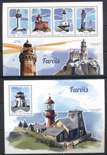 Guinea-Bissau-2014-Lighthouses-2xMS-MUH