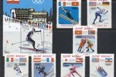 Guinea-Bissau-1984-Winter-Olympics-Sarajevo-MS-CTO