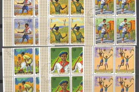 Guinee-1974 Scouts Pioneers Blocks
