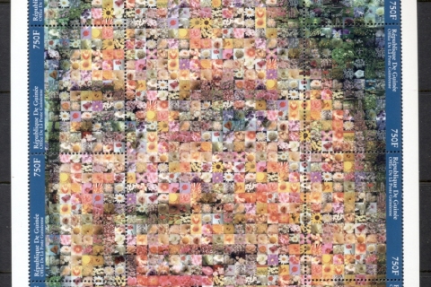 Guinee-2000 Queen Mother 100th Birthday photomosaic MS