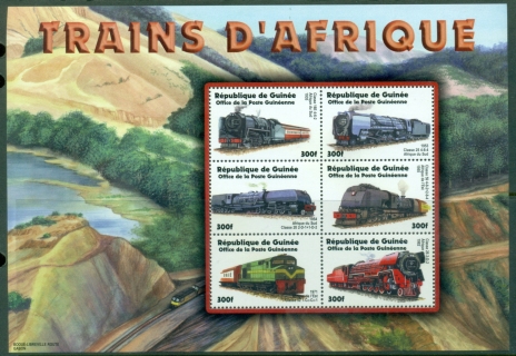 Guinea-2002-African-Railways-Locomotives-Sheetlet-MUHMUH