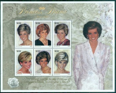 Guyana-1997 Princess Diana in Memoriam, Princess of Wales MS