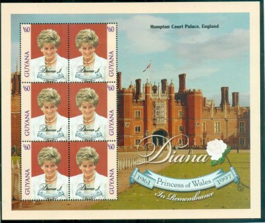 Guyana-1998 Princess Diana in Memoriam, Hampton Court Palace MS