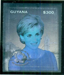 Guyana-1998 Princess Diana in Memoriam, Holographic MS