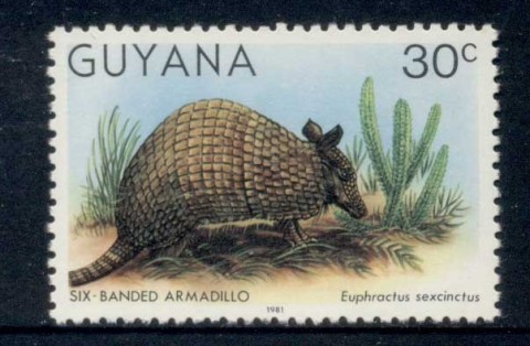 Guyana-1981-Armadillo-30c-MUH