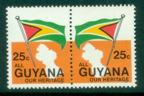 Guyana-1983-Our-Heritage-Map-Flag-pr-MUH