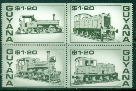 Guyana-1987-Guyana-Railways-Trains-Locomotives-ex-booklet-MUH_1