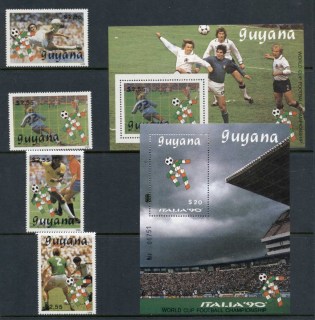 Guyana-1989-World-Cup-Soccer-Italy-2x-MS-MUH