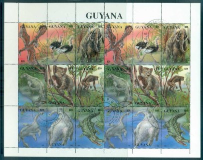 Guyana-1993-Dinosaurs-MS-CTO