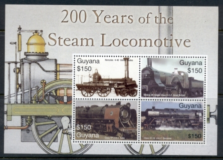 Guyana-2004-200-years-of-the-Steam-Locomotive-MS-MUH