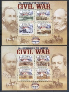 Guyana-2011-American-Civil-War-150th-Anniv-2xMS-MUH