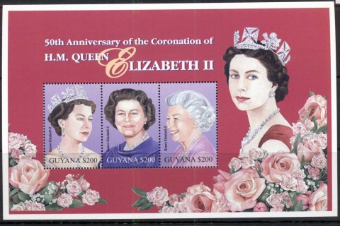 Guyana-2003-QEII Coronation 50th Anniv. Sheetlet