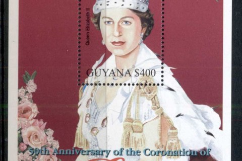 Guyana-2003-QEII Coronation 50th Anniv. MS