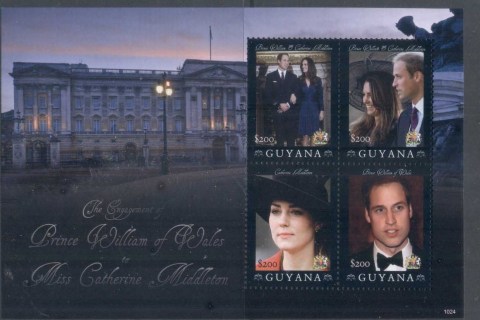 Guyana-2011-Royal Engagement William & Kate #1024 $200 MS