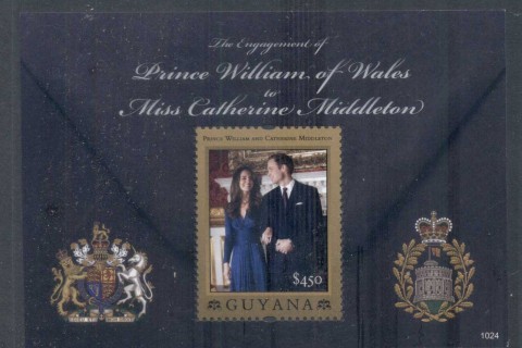 Guyana-2011-Royal Engagement William & Kate #1024 $225 MS