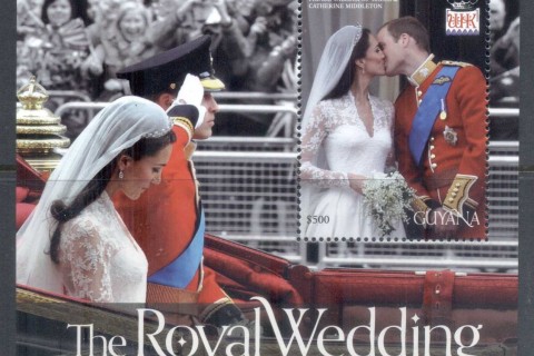Guyana-2011-Royal Wedding William & Kate #1115 $500 MS