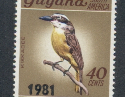 Guyana-1981-Surcharges-40c-Bird
