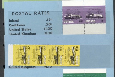 Guyana-1983-River-Steamers-4x-boolket-MUH