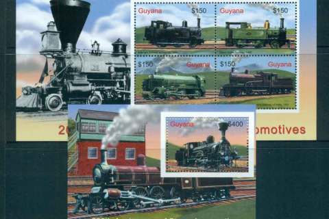 Guyana-2004-Trains-2xMS-MUH-lot51908